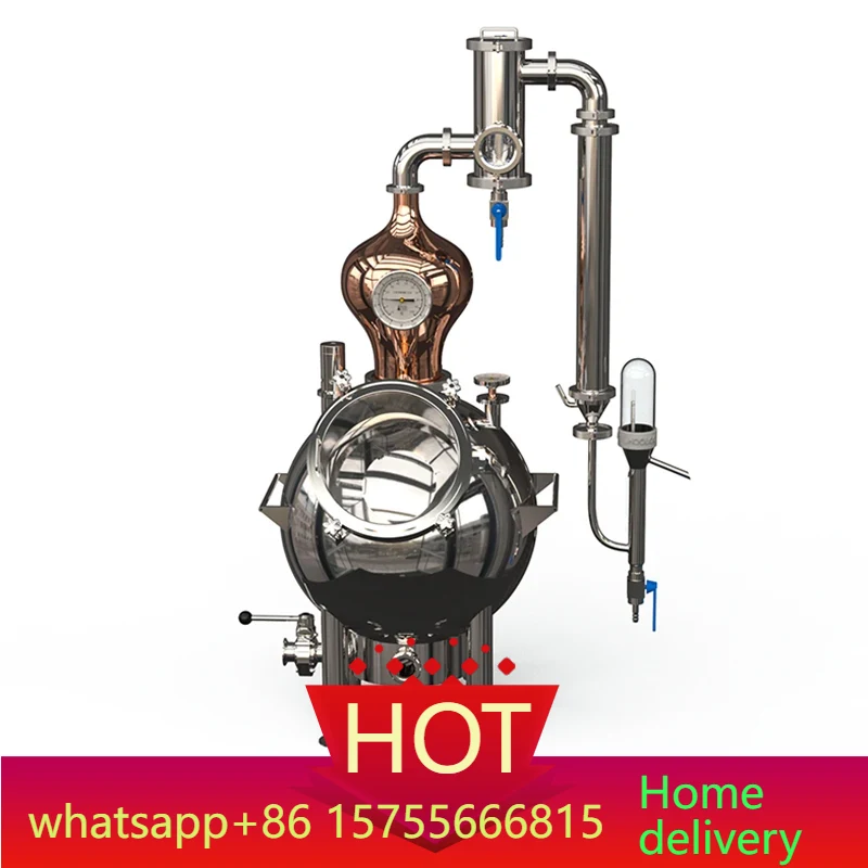 Wine Beer Distillation - 42Lひょうたん型蒸留器 家庭用醸造・ワイン製造用バーウェア醸造ツール ブランデー、ウイスキー、ビール蒸留装置に適用