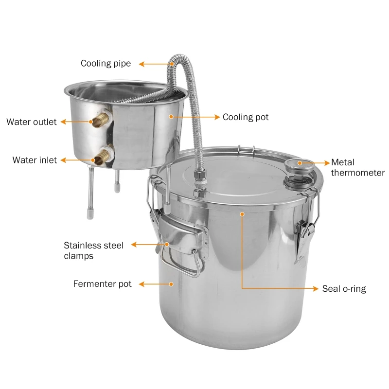 11L アルコール水蒸留器ボトル DIY 月光酒装置ステンレ - Wine Beer Distillation のレビューと価格