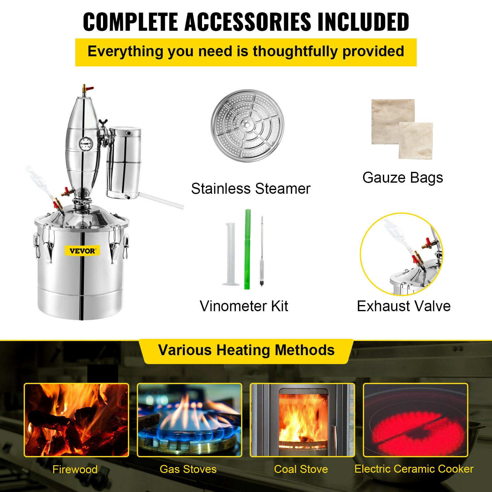 20L-70L アルコール蒸留器 ビール醸造装置 DIY ワ - Wine Beer Distillation のレビューと価格
