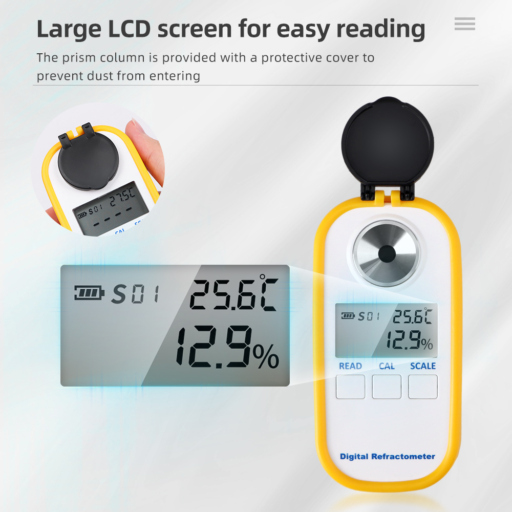 デジタルアルコール屈折計 0-80% 高精度 LCD ディス - Wine Beer And Spirit のレビューと価格