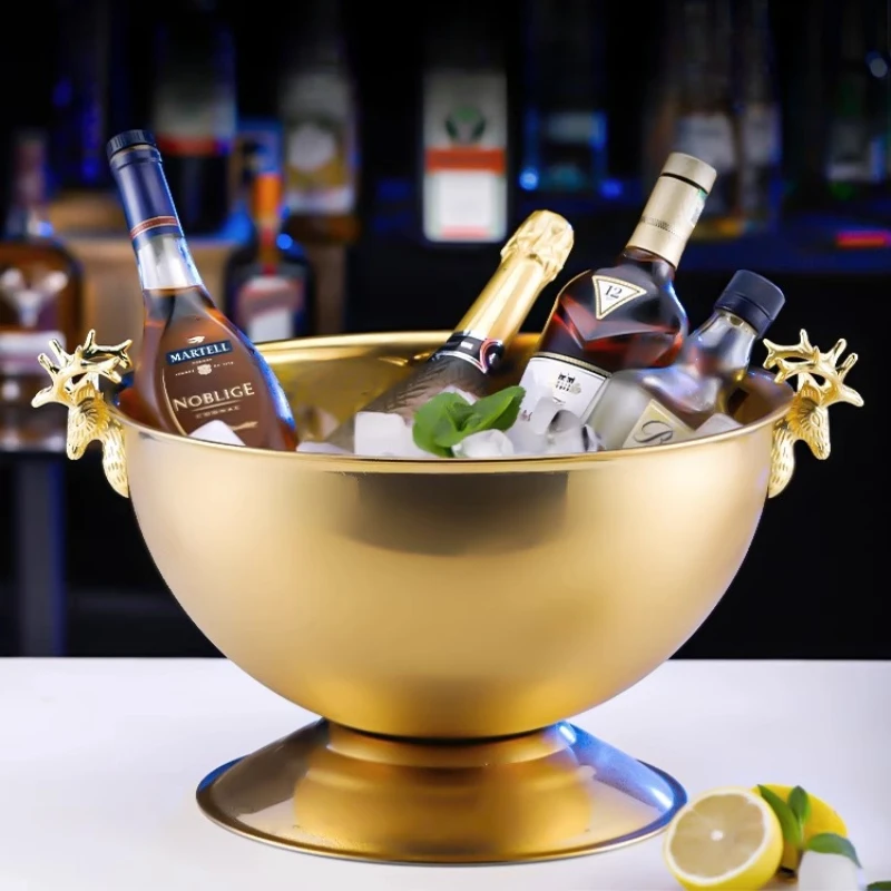 ステンレス製シャンパンクーラー、業務用バー冷却ツール、ワイン - Wine Beer Holder のレビューと価格