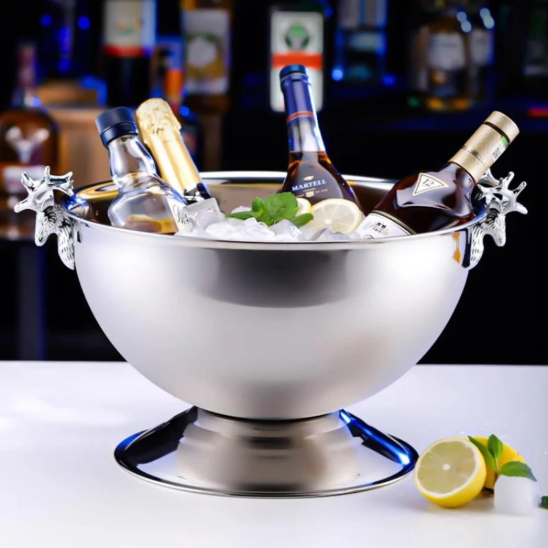 ステンレス製シャンパンクーラー、業務用バー冷却ツール、ワイン - Wine Beer Holder のレビューと価格