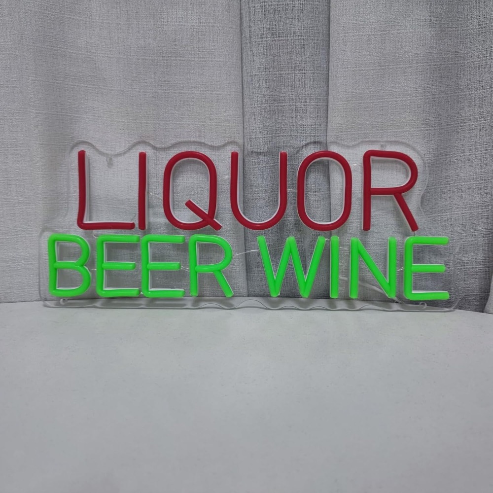 酒類、ビール、ワイン用LEDネオンサイン壁飾り、5V業務用ネ - Wine Beer Whiskey Year のレビューと価格