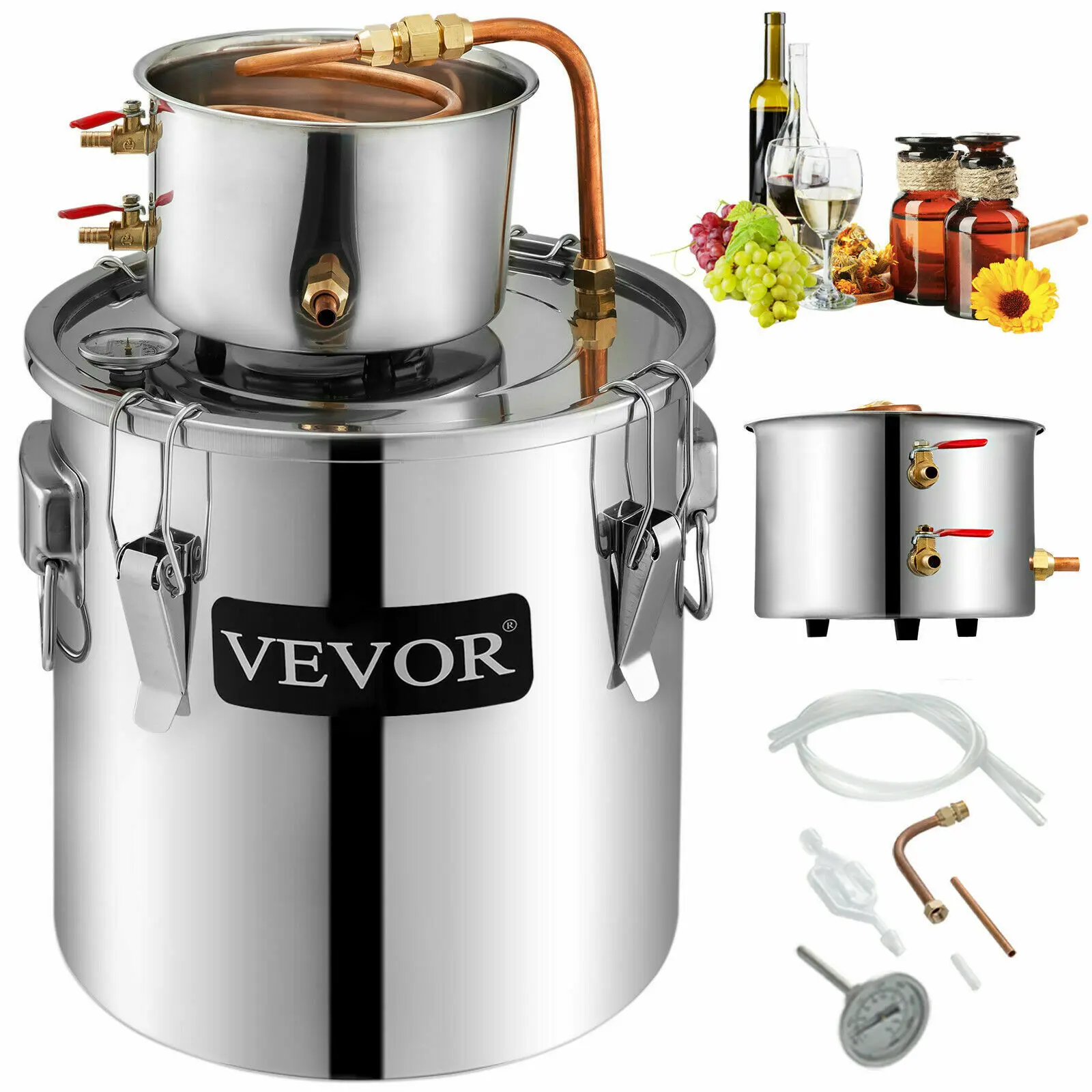 SIHAO蒸留器 5ガロン（21L）アルコール蒸留機 ビール - Wine Beer Distillation のレビューと価格