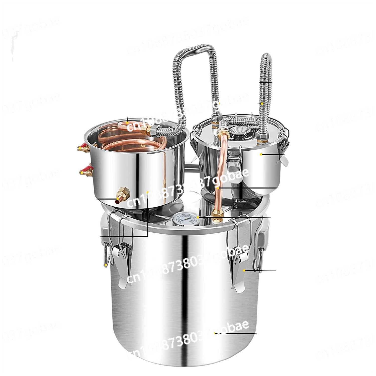 50Lステンレス鋼製水蒸留器、アルコール蒸留機、ビール醸造用 - Wine Beer Distillation のレビューと価格